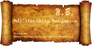 Müllerleily Benjamina névjegykártya